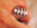 Стар масивен мъжки сребърен пръстен, викингски  сребърен пръстен сребро 925 серия Viking, снимка 3
