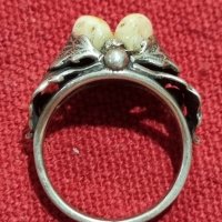 Винтидж пръстен от сребро и злато, снимка 5 - Пръстени - 41937869