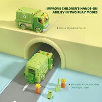Нова детска играчка камион за боклук реалистична кола с повдигач за деца, снимка 4 - Други - 42241406