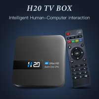 НОВ Приемник за безплатна телевизия H20 Smart Android TV Box Android 10.0 2GB 16GB 4K , снимка 1 - Приемници и антени - 41849039