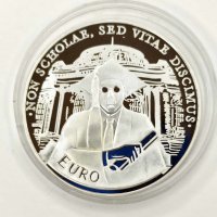 Сребърна Монета 10 лева "Българско висше образование ",Scholae, снимка 1 - Нумизматика и бонистика - 41517934