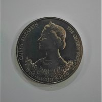 Юбилейна монета 25 пенса Гърнси 1980г. , снимка 1 - Нумизматика и бонистика - 41472075