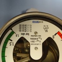 Ел. контактен манометър Wika SF-6 pressure gauge Ф100 0-1.6 bar, снимка 9 - Резервни части за машини - 40620241