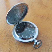 Джобен часовник Молния с гилоширан тъмно кафяв циферблат , снимка 10 - Антикварни и старинни предмети - 37590892