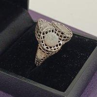 Красива сребърна маркирана пръстен #Д0, снимка 5 - Пръстени - 44321631