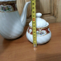 Стар български порцелан чийник захарница латиера, снимка 3 - Антикварни и старинни предмети - 36163991