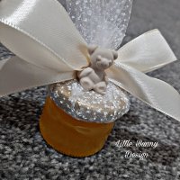 Декорирано бурканче с мед-подарък за погача,кръщене или сватба, снимка 16 - Подаръци за кръщене - 38856978