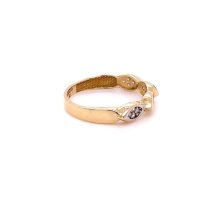 Златен дамски пръстен 2,03гр. размер:56 14кр. проба:585 модел:22049-2, снимка 2 - Пръстени - 44262483