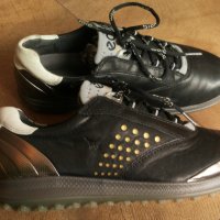 ECCO Women's Biom Hybrid 2 Golf Shoes Black Размер EUR 37 дамски естествена кожа 119-13-S, снимка 1 - Дамски ежедневни обувки - 41426123