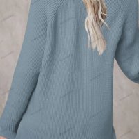 Дамски ежедневен моден плетен пуловер с V-образно деколте, 5цвята - 023, снимка 11 - Блузи с дълъг ръкав и пуловери - 39728807
