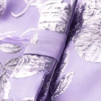 P.A.R.O.S.H. маркова лилава флорална металик-жакард рокля, НОВА, р-р М, 2023, снимка 6 - Рокли - 44185842