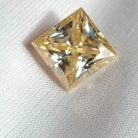 Голям 5+ карата диамант мойсанит Diamond Moissanite Топ Фенси Златен кръст оттенък Принцеса , снимка 6 - Други - 35732331