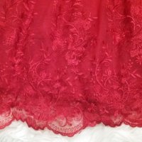 РАЗКОШНА червена рокля с дантела и отворен гръб, снимка 2 - Рокли - 41448482