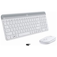 Клавиатура + Мишка Безжични Logitech  Desktop MK470 Slim бяла, SS300667, снимка 1 - Клавиатури и мишки - 38930651