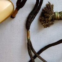 много рядко протмоне от естествена мида за носене на врат със сърма -1920г  , снимка 8 - Антикварни и старинни предмети - 41442910