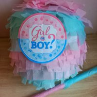 Пинята за пол момче или момиче ,boy or girl с пълнеж за цветът, снимка 1 - Декорация за дома - 39451691