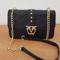 Луксозна Черна чанта Pinko/SG56P, снимка 1 - Чанти - 32045665