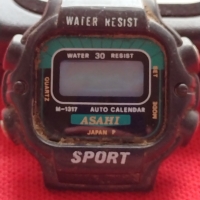 Електронен часовник ASAHI WATER RESIST много красив - 23482, снимка 1 - Мъжки - 36111670