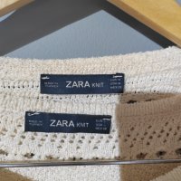Zara L размер плетена ажурна рокля и жилетка, снимка 2 - Костюми - 41553263