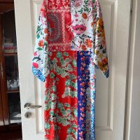 Дълга нова памук памучна елегантна ежедневна рокля тип кимоно широк ръкав флорален принт цветя , снимка 16 - Рокли - 41659723