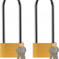 Нови 2 броя Катинар с ключове Ключалка заключване защита кражба обир, снимка 1 - Други стоки за дома - 40006876
