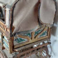 Стар макет на стара уестърн закрита каруца''Old Covered Wagon'', снимка 8 - Антикварни и старинни предмети - 41625640