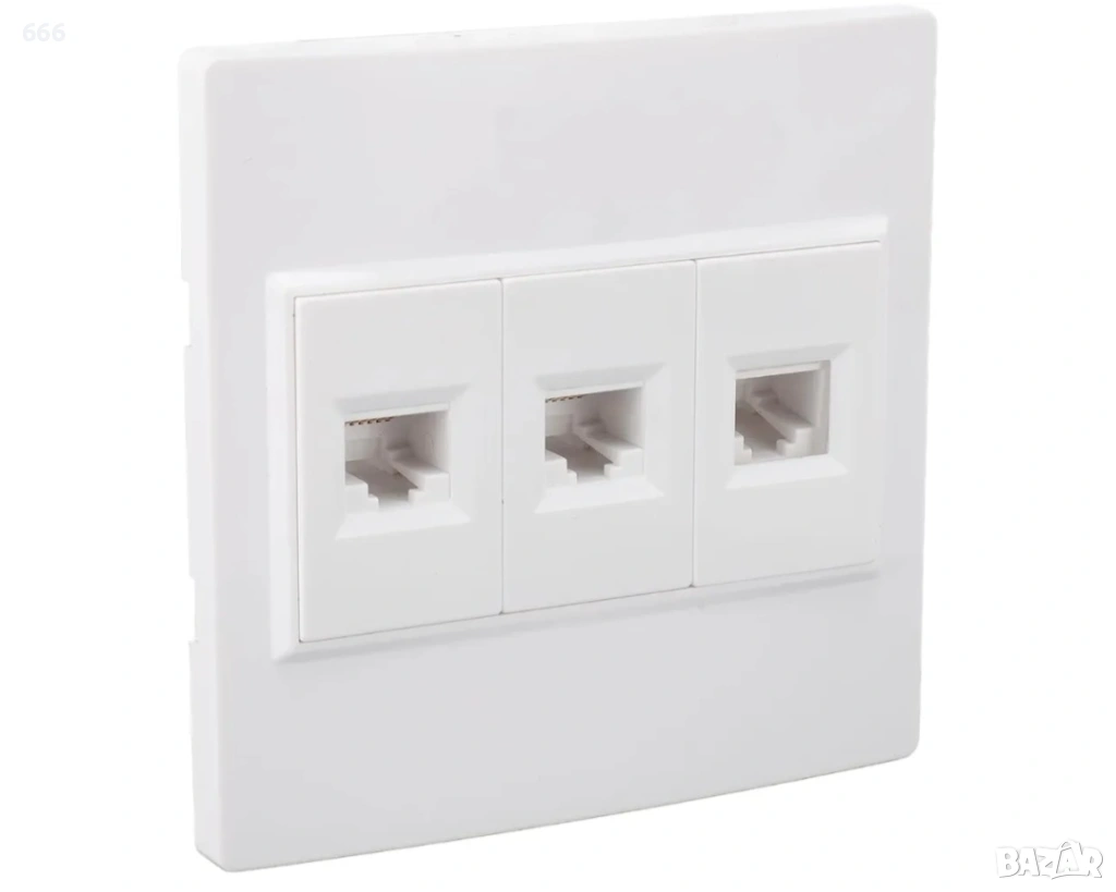 Стенна платка за Ethernet, 3 порта, снимка 1