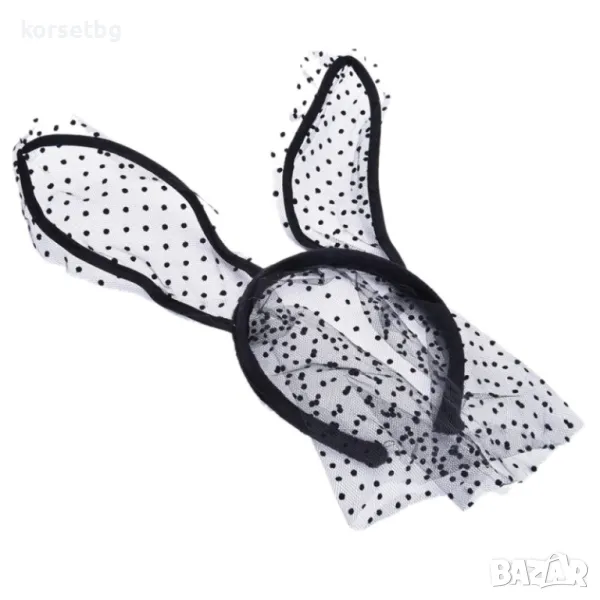 Диадема с уши и тюлен воал 7052, снимка 1