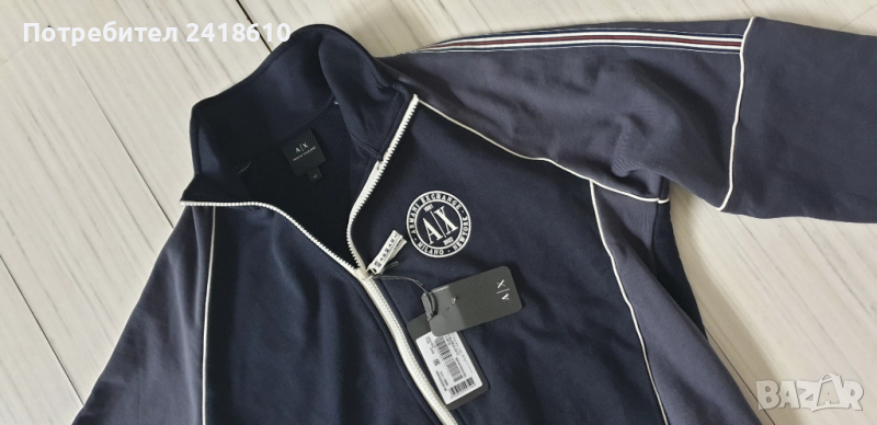  Armani Exchange A/X  Milano Full Zip Oversize Mens Size XS НОВО! ОРИГИНАЛ! Мъжко Горнище!, снимка 1