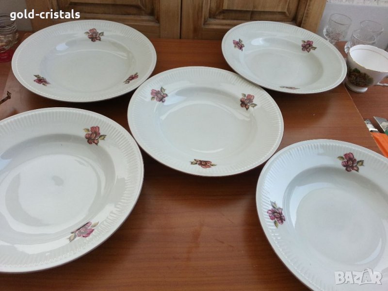 Стар български порцелан чинии дълбоки, снимка 1