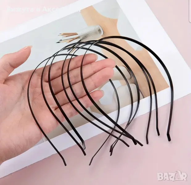 Черна метална тънка диадема , снимка 1