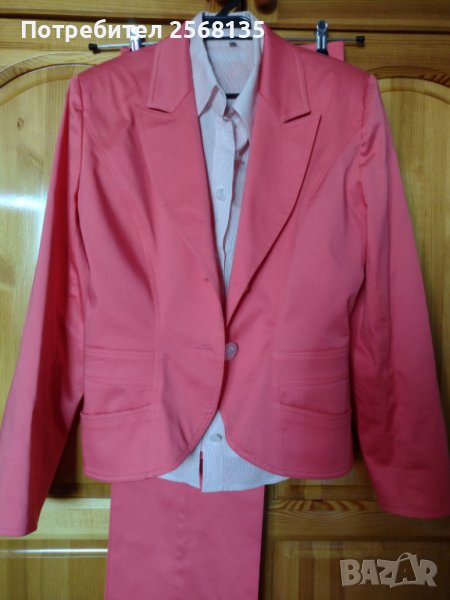 Разкошен Костюм 3 Части-САКО+ПАНТАЛОН+РИЗА в цвят „скарида“! НОВ!, снимка 1