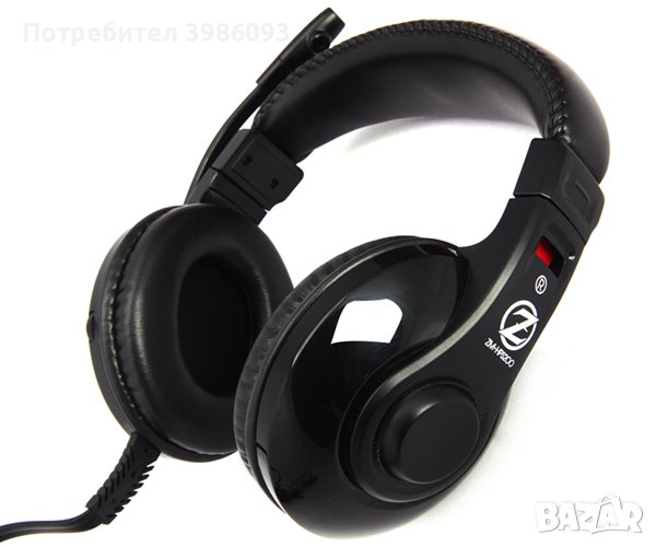 Геймърски слушалки Zalman ZM-HPS200, черен/червен - ZM-HPS200, снимка 1