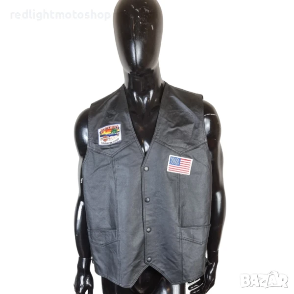 📌 5276 Extreme-Biker Кожен елек с връзки | Рокерия | КАТО НОВ | Размер 54 | 130 лв., снимка 1