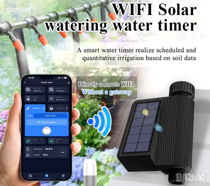 Напоителна система с wifi управление за оранжерии, градини и тревни площи, снимка 1