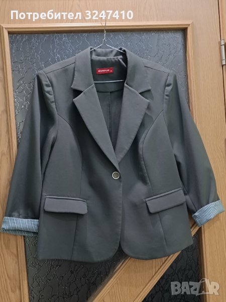 Дамско вталено сако в зелен цвят, р-р 46, цена - 10лв., снимка 1