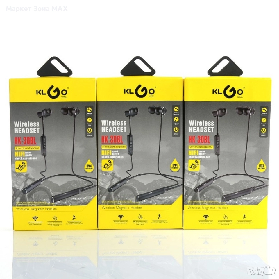 Слушалки KLGO HK-30BL с bluetooth лента, снимка 1