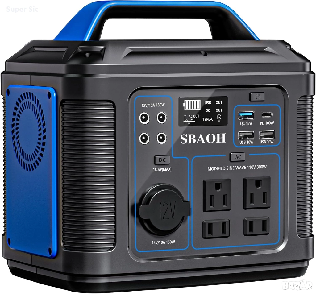 Преносима Захранваща Станция SBAOH 300W/296Wh, снимка 1