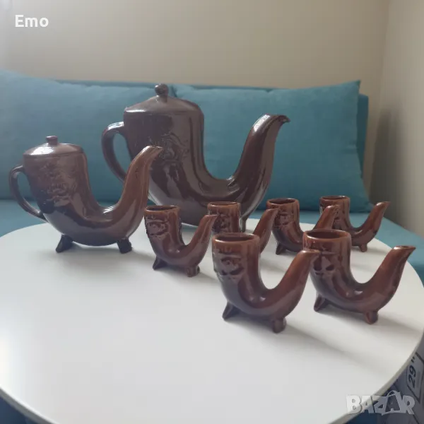 Керамичен сет ритони-чаши+две гарафи, снимка 1