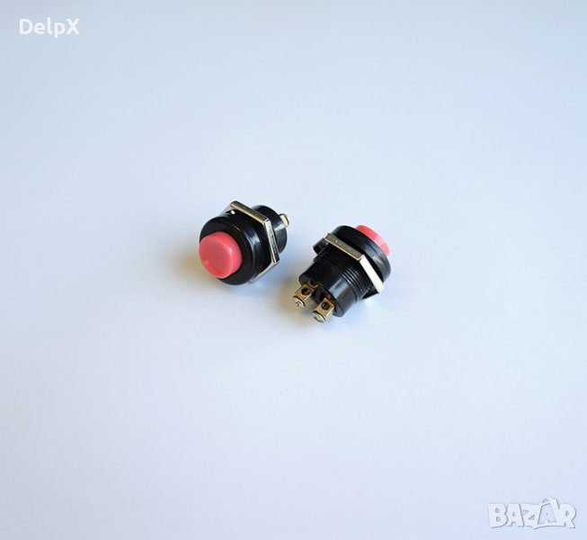 Бутон за стартер незадържащ НО червен Ф22mm, снимка 1