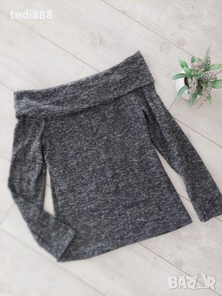 намаление Нова сива блузка паднало рамо, снимка 1