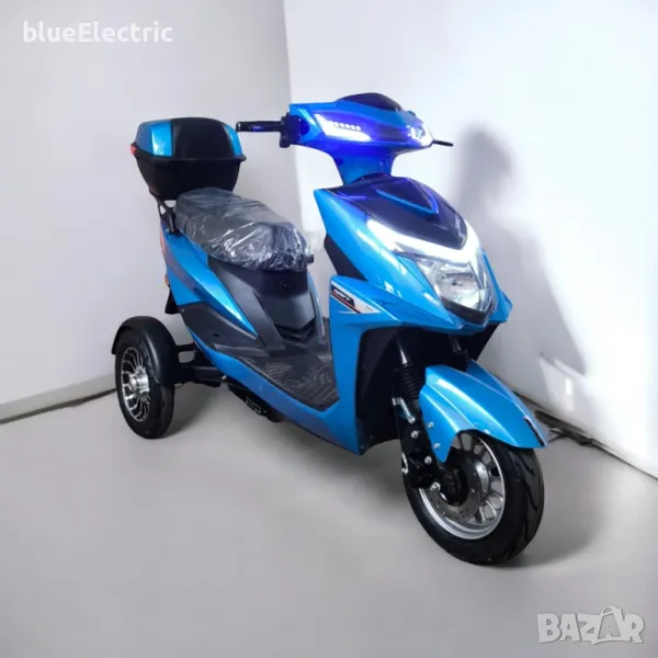 Електрически скутер-триколка blueElectric Sport 2000W | 60V | 24AH | BLUE, снимка 1
