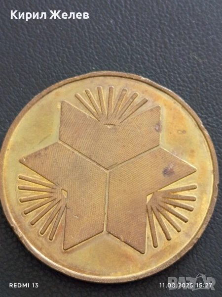 ПЛАКЕТ от СОЦА ОКРЪЖЕН СЪВЕТ за ИЗКУСТВО и КУЛТУРА БУРГАС 23764, снимка 1