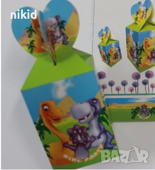 Динозавър Динозаври картонени кутии кутия кутийки подаръчни торбички кутийки за рожден ден парти, снимка 1