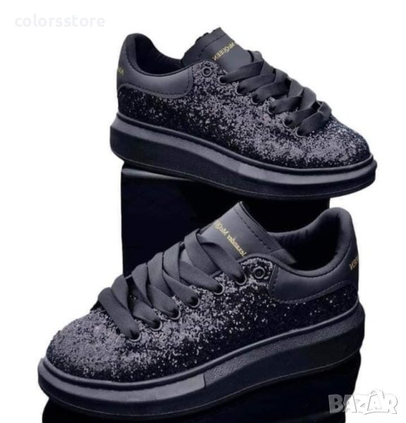 Черни кецове  брокат  Alexander McQueen код BR12WE, снимка 1