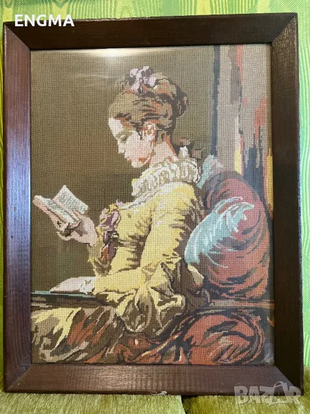 Гоблен в дървена рамка, снимка 1
