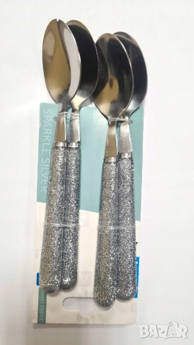 Комплект прибори за хранене Amefa - десертни лъжички 4 бр. - сребърни, снимка 1