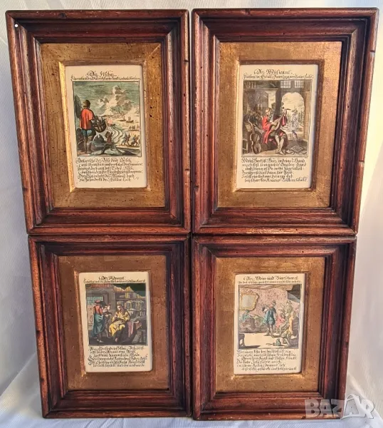 Стари ретро картини от 4 бр, снимка 1