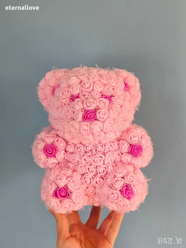 Страхотен подарък за любим човек - Мече от розички, снимка 1