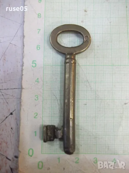 Ключ стар бронзов за брава - 1, снимка 1
